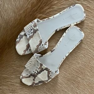 Zara snake skin slides - worn once. Like NEW!!